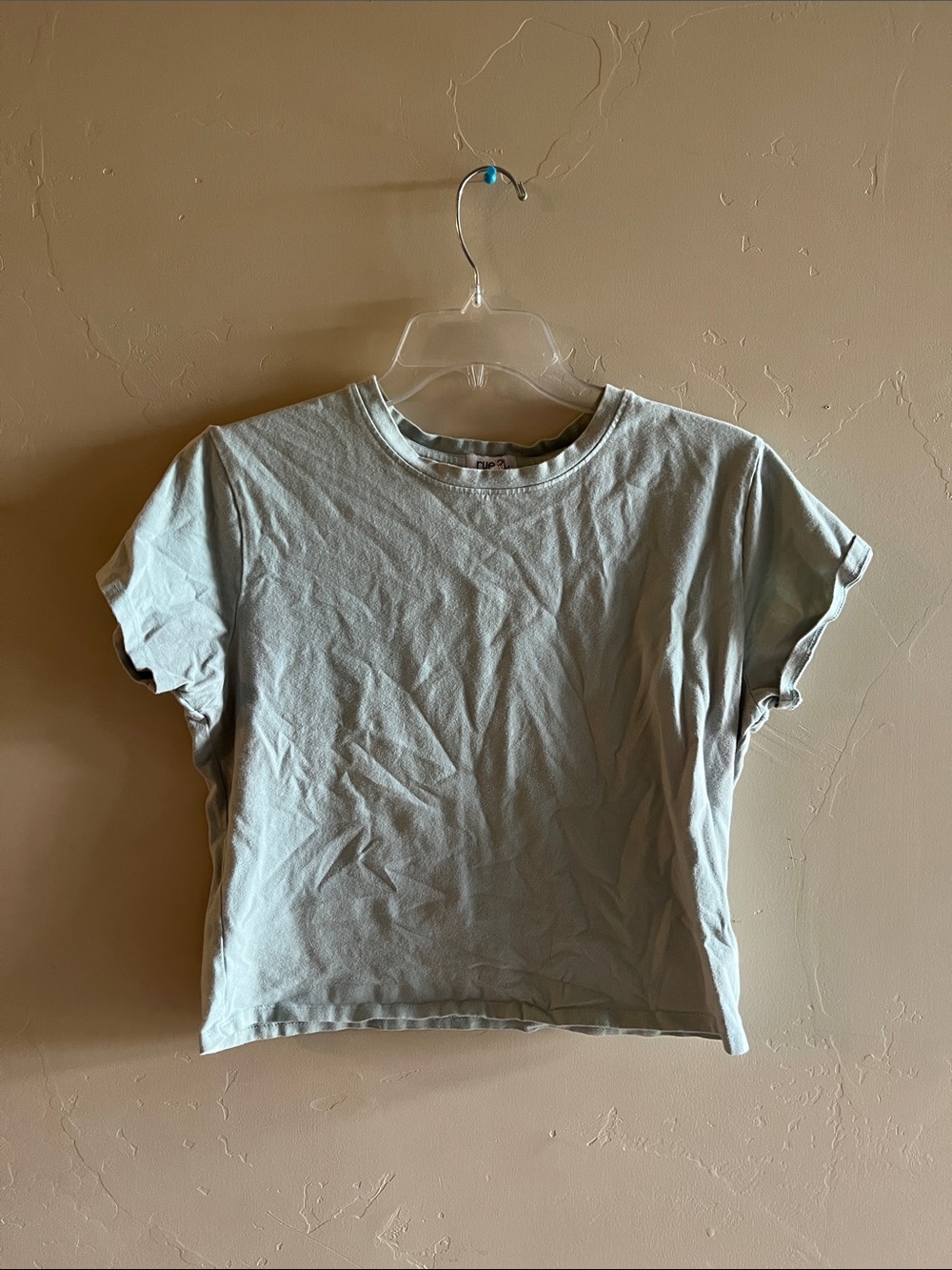 Rue21 Pale Blue Cropped Crewneck Tee